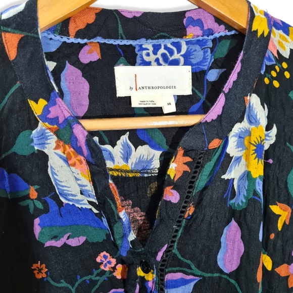 Size- free size till 50", Anthropologie loose style printed top. - Picture 5 of 6